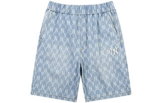 MLB Old Flower Casual Shorts Unisex Blue Moderate