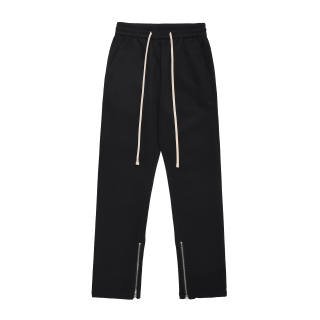 MT99 Casual Pants Unisex Black Moderate Straight Fit Pants