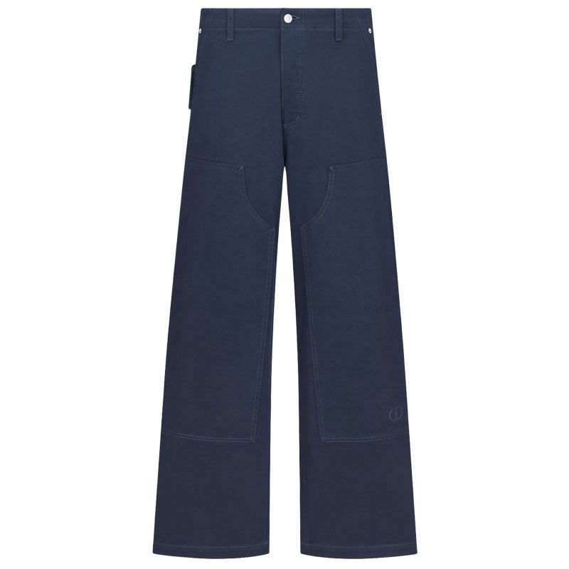 DIOR SS25 Summer Men's Clothing Collection Cargo Pants Men's Marine Blue