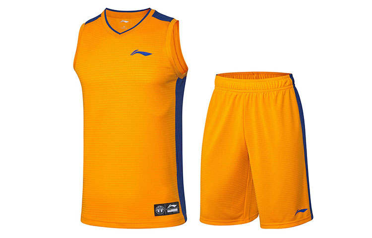 Li-Ning Li Ning Casual Sportswear Men's Orange V Neck Moderate