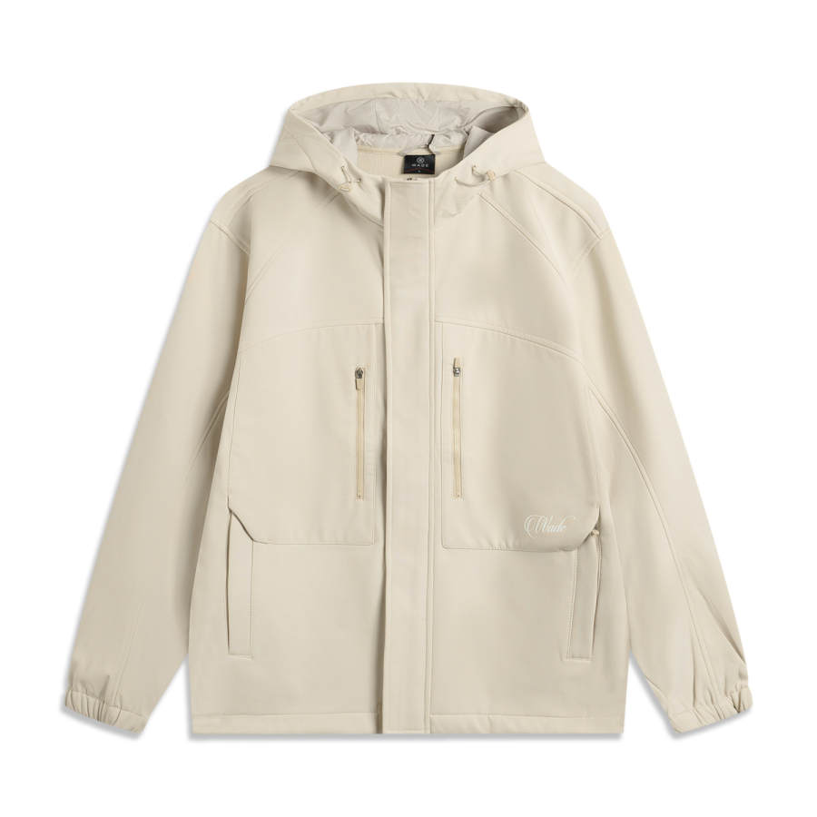 Li-Ning Li Ning Wade Collection, Athleisure Minimalist Style Solid Color Hooded Fleece Lined Loose Fit Trench Coat Men's
