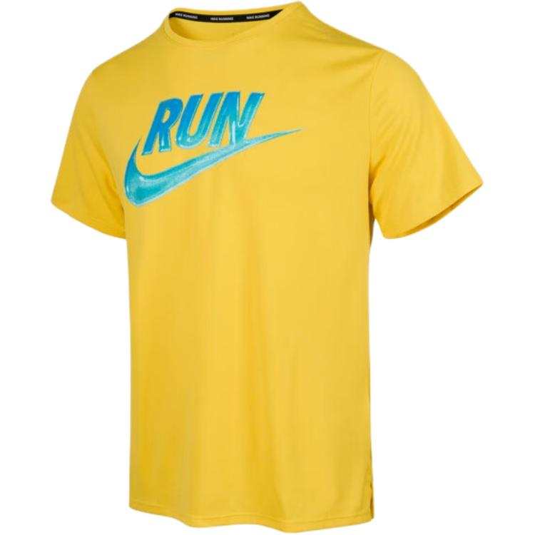 Nike Nike MILER AS M NK RUN ENERGY T Shirt Men's Yellow
