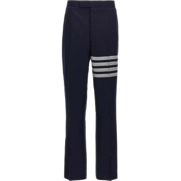 THOM BROWNE THOM BROWNE 4 Bar Stripe Detailed Flannel Trousers