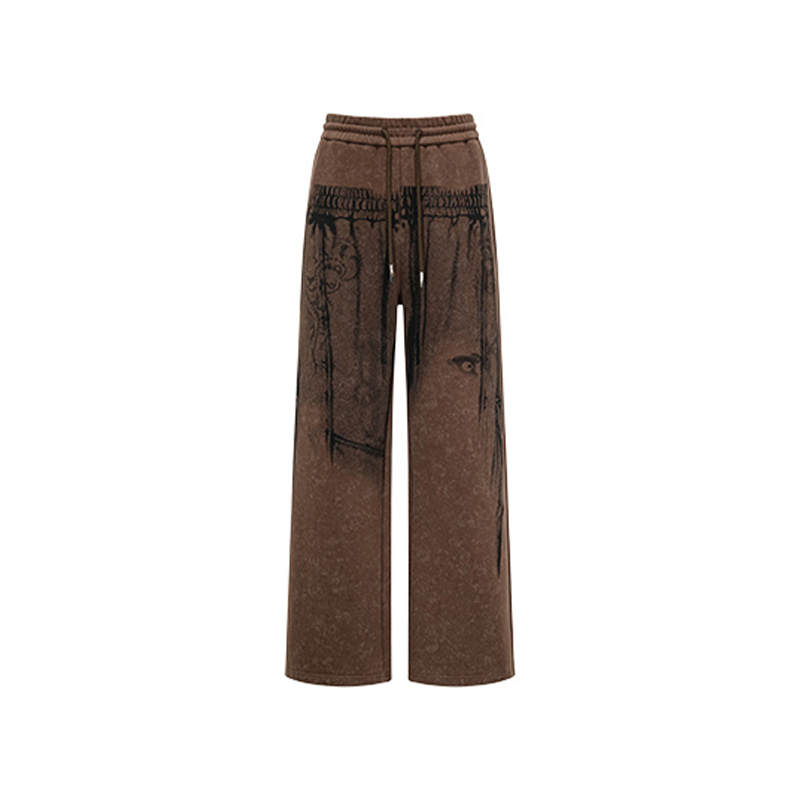 Feng Chen Wang Feng Chen Wang Deconstruction Printed Sweatpants