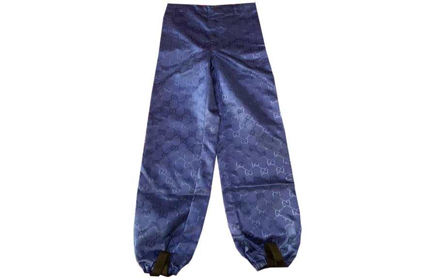 GUCCI Casual Pants Men's Blue Moderate Cuffed Pants