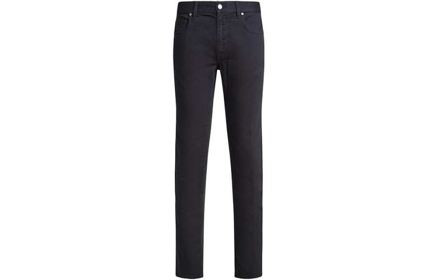 Zzegna Casual Pants Men's Dark Blue Moderate Slim Fit Pants