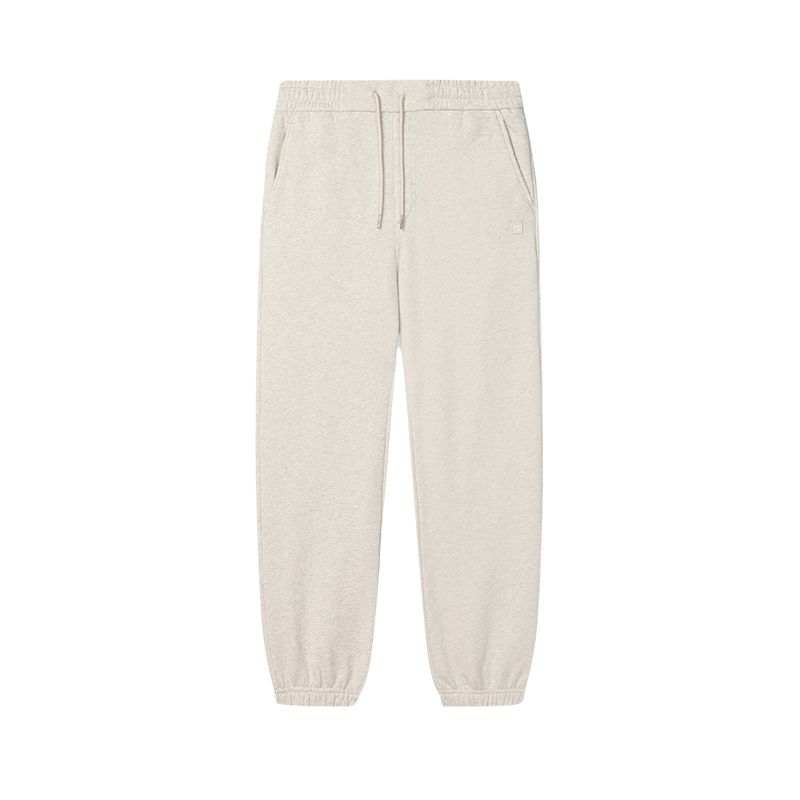 FILA MILANO Fashion Lace Up Versatile Comfortable Fleece Lined Casual Pants Men's Light Khaki Heather Gray