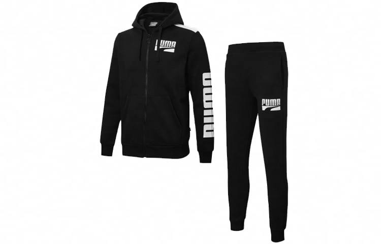 PUMA Casual Sportswear Men's Black Thickened And Fleece Lined