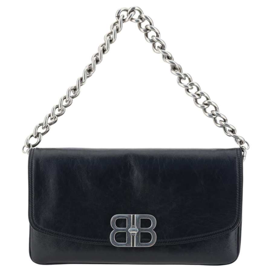 Balenciaga Calfskin One Shoulder Handbag Women's Black