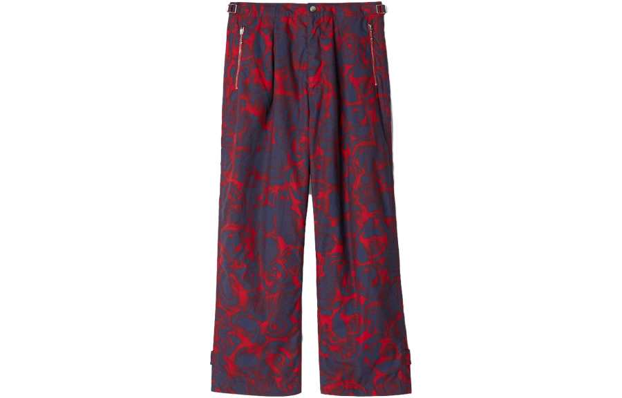 Burberry 【Previous Season】rose-print straight-leg trousers