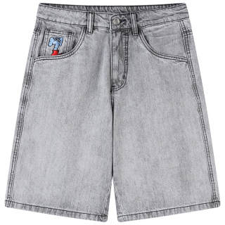 MIND ERROR Denim Shorts Unisex Moderate