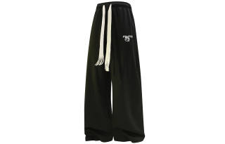 FONDLOOK Casual Pants Unisex Moderate Straight Fit Pants