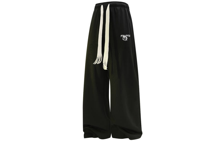 FONDLOOK Casual Pants Unisex Moderate Straight Fit Pants