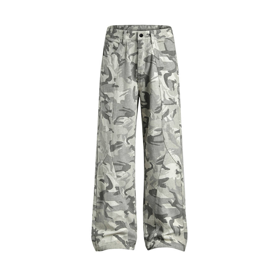 Jeep Jeans Unisex Camouflage Moderate Straight Fit Pants
