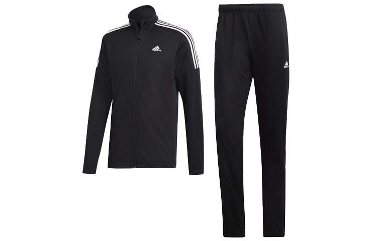 Adidas Adidas Casual Sportswear Men's Black Stand Collar Moderate