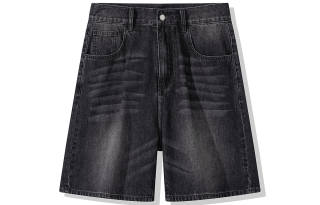 Lilbetter Denim Shorts Unisex Black Moderate