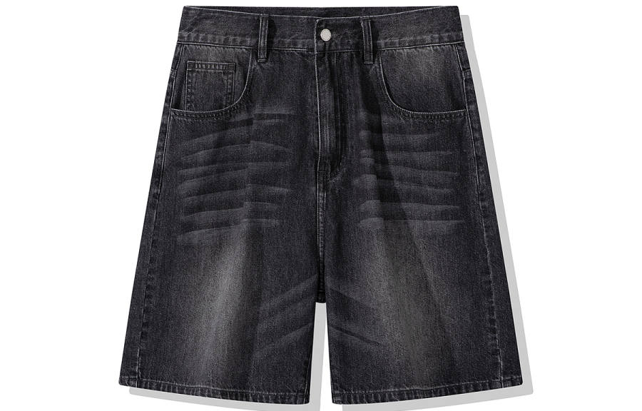 Lilbetter Denim Shorts Unisex Black Moderate