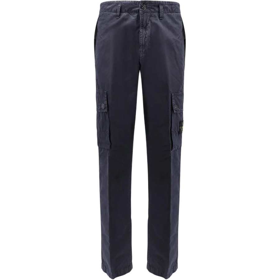 STONE ISLAND Logo Patch Straight Leg Trousers