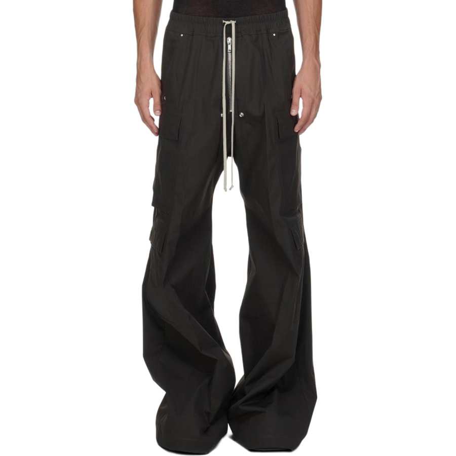 RICK OWENS Cargobelas Drawstring Wide Leg Trousers