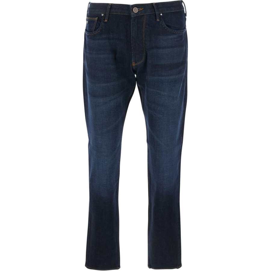 EMPORIO ARMANI Five Pocket Logo Patch Jeans