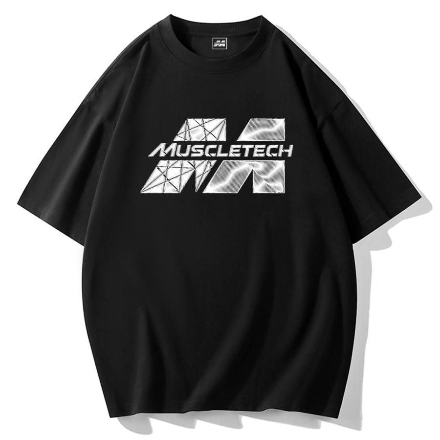MUSCLETECH T Shirts Unisex Crew Neck Moderate Straight Fit