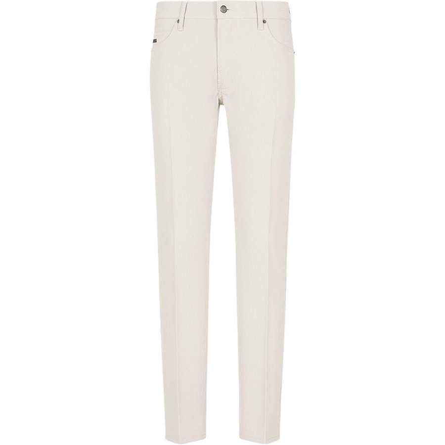 EMPORIO ARMANI Logo Plaque Ribbed Trousers