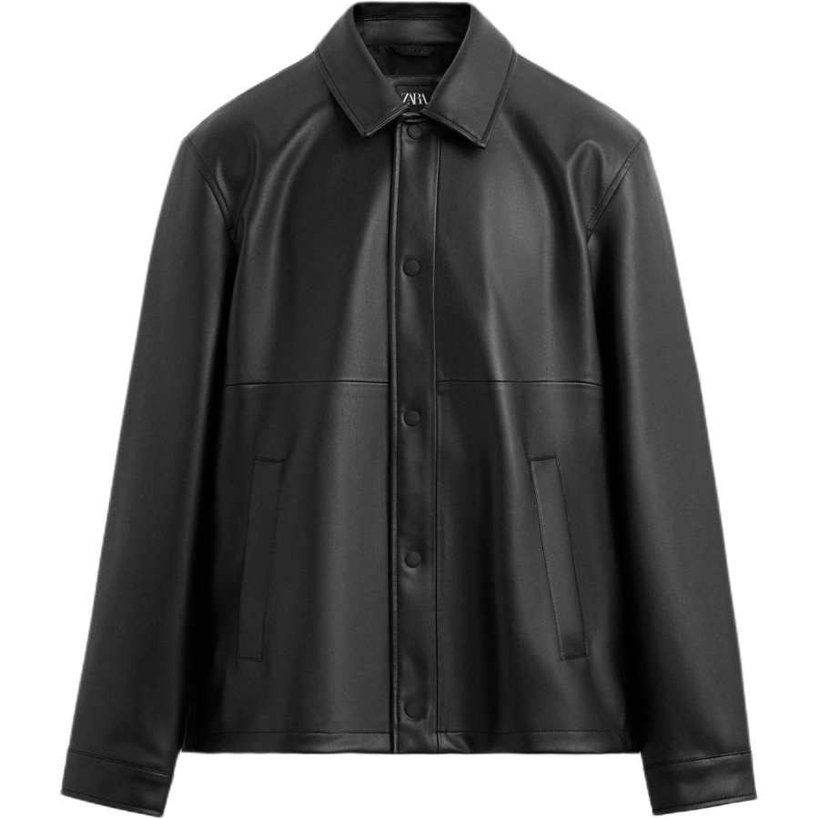 ZARA ZARA Leather Jacket Unisex Black