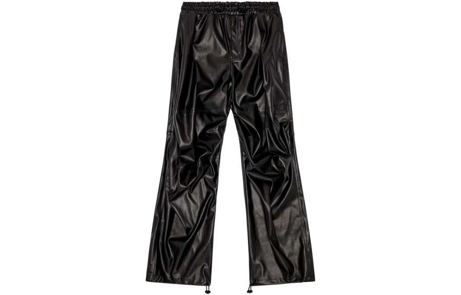DIESEL DIESEL FW23 Leather Pants Men's Black