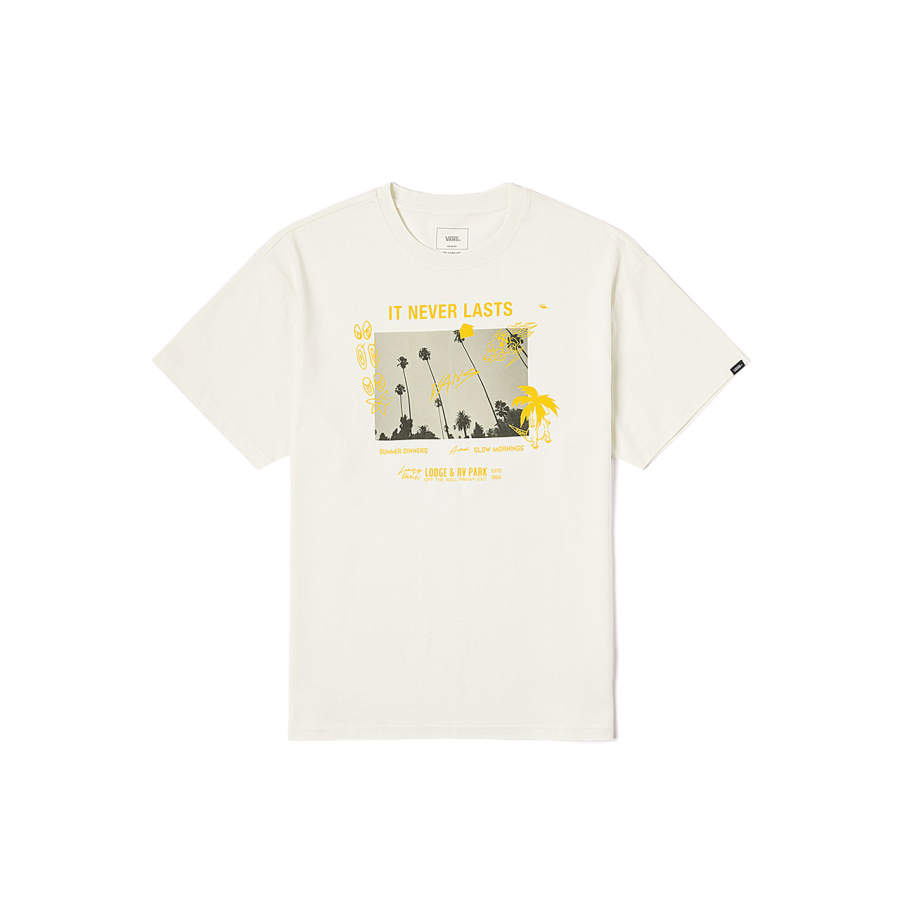 Vans Vans T Shirts Unisex Ecru Crew Neck Moderate