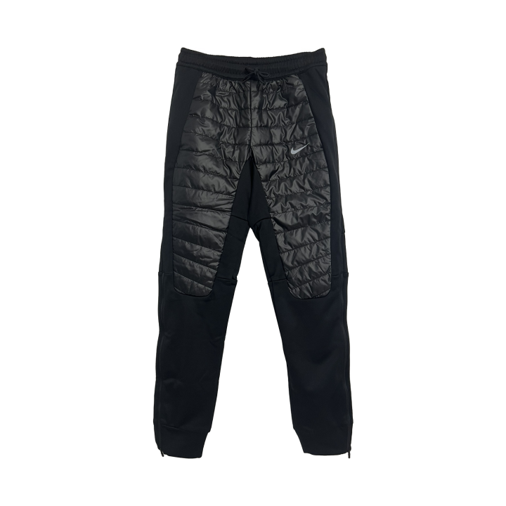 Nike Nike Vintage Patchwork Thermal Windproof Versatile Fleece Lined And Thickened Knitted Sweatpants Men's Black