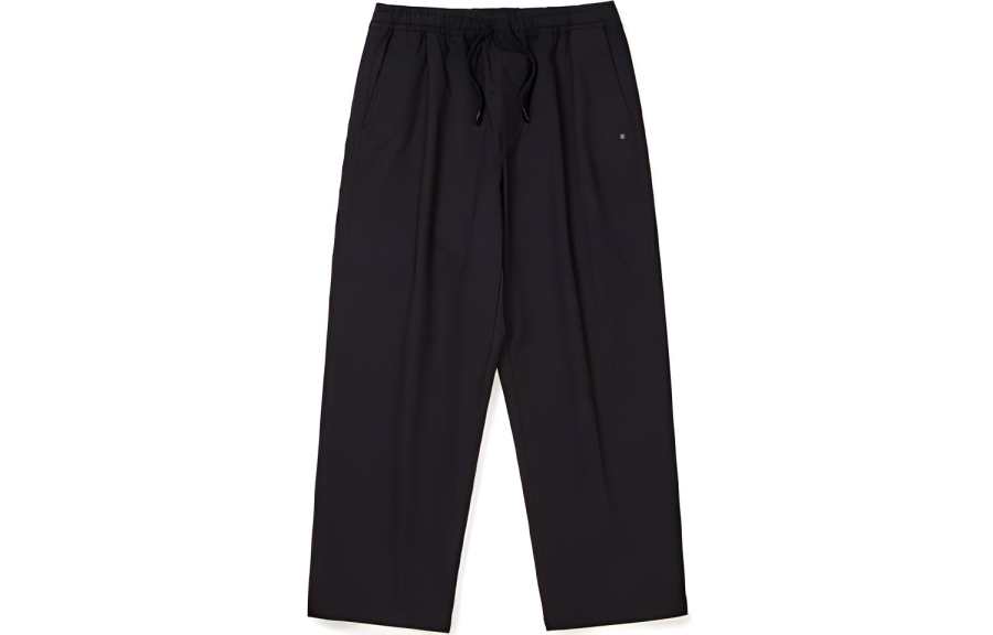 Snow Peak Casual Pants Men's Black Moderate Straight Fit Pants
