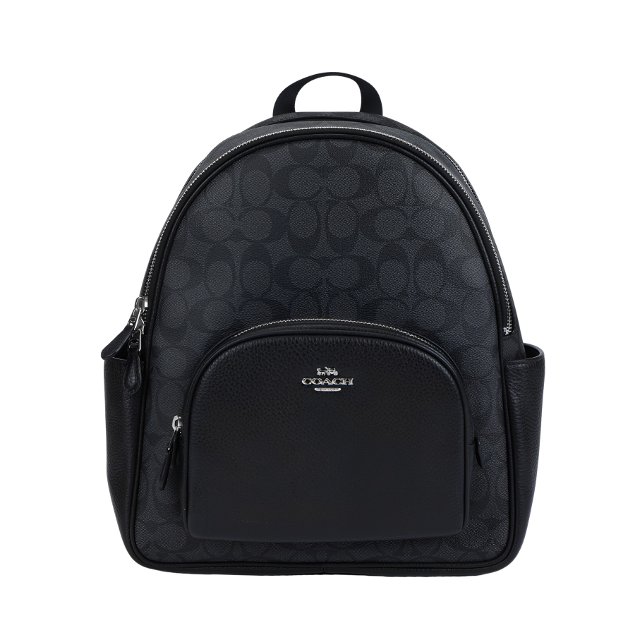COACH COACH Canvas With Leather Backpack Unisex Black