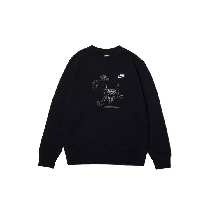 Nike Nike Sweatshirts Men's Black Crew Neck Moderate Regular