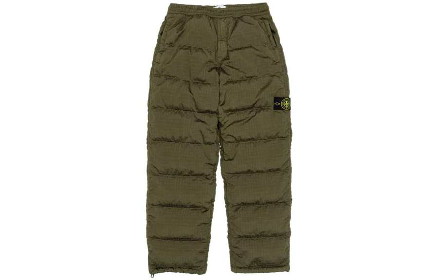 STONE ISLAND Compass Logo-patch Padded Wide-leg Trousers