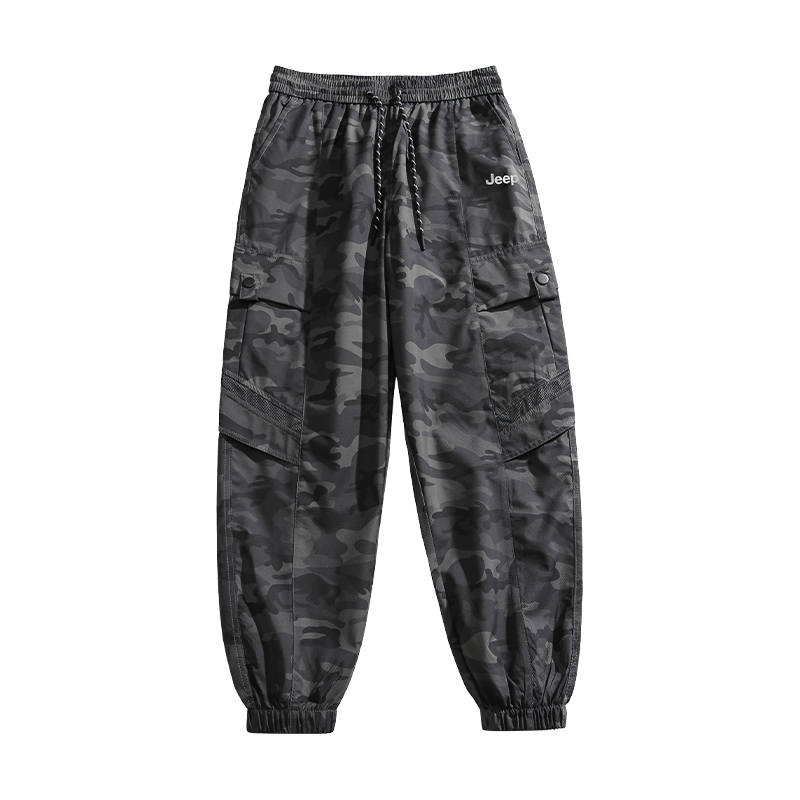 Jeep Elastic Cuff Loose Fit Workwear Sweatpants Casual Pants Unisex