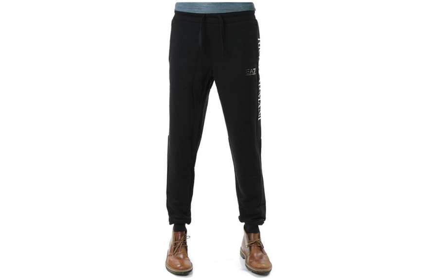 EMPORIO ARMANI Casual Pants Men's Black Moderate Straight Fit Pants