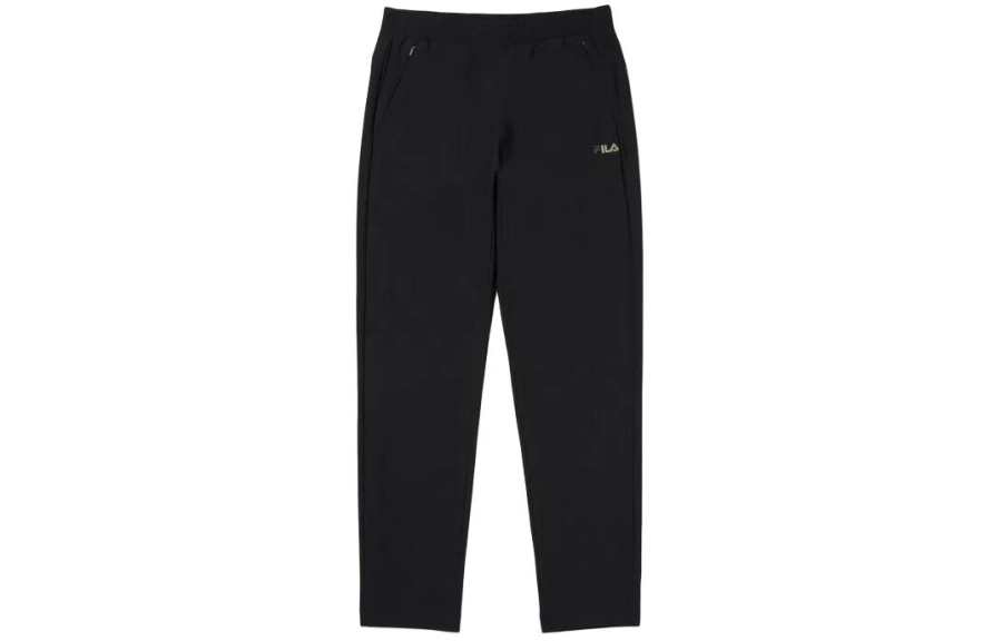 FILA Casual Pants Men's Black Moderate Straight Fit Pants