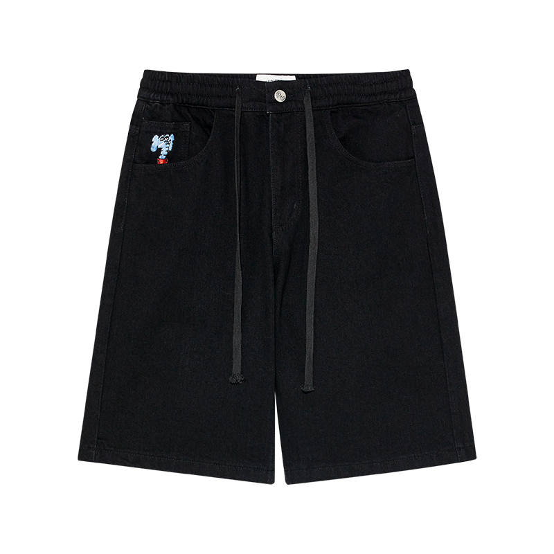 MIND ERROR MIND ERROR Denim Shorts Unisex Thickened
