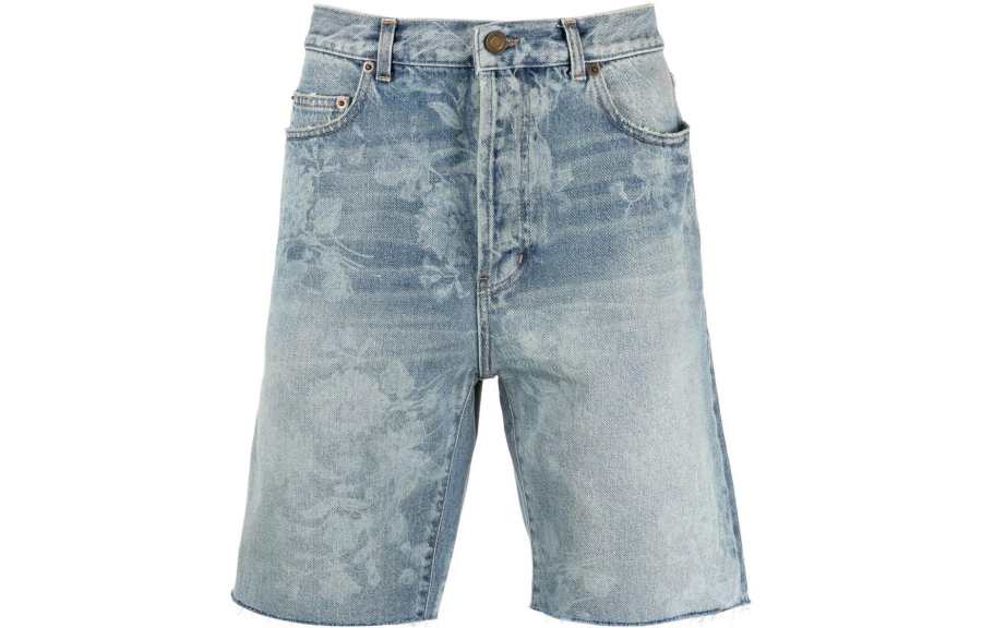 SAINT LAURENT Denim Shorts Men's Blue