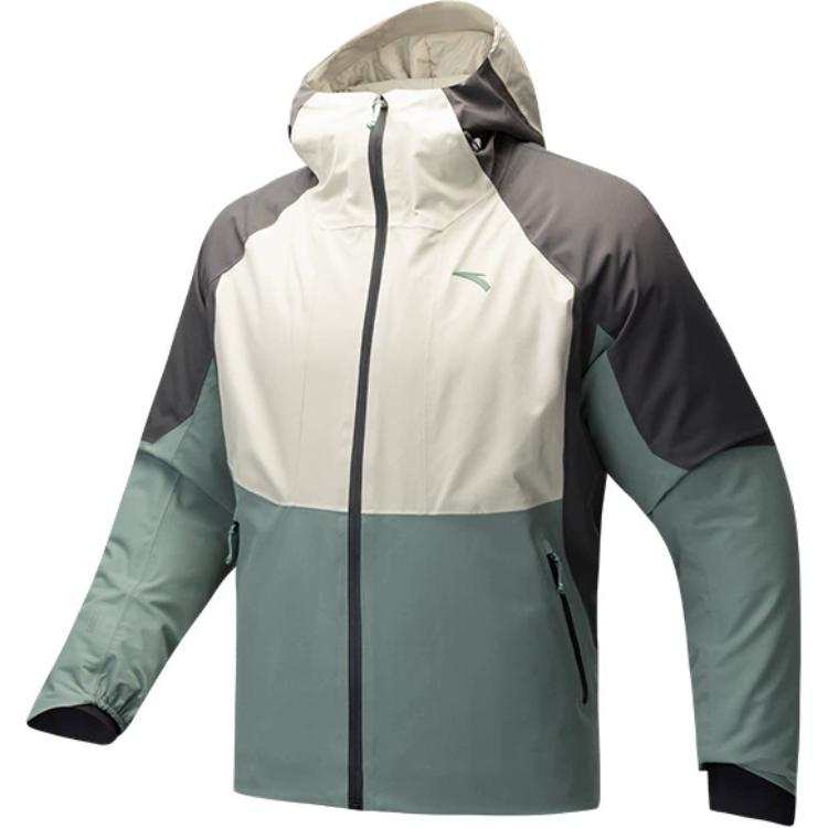 Anta x ZHONGGUOGUOJIADILI,LIANMINGKUAN Outdoor Collection Puffer Jacket Men's Azure Green/Castle Gray