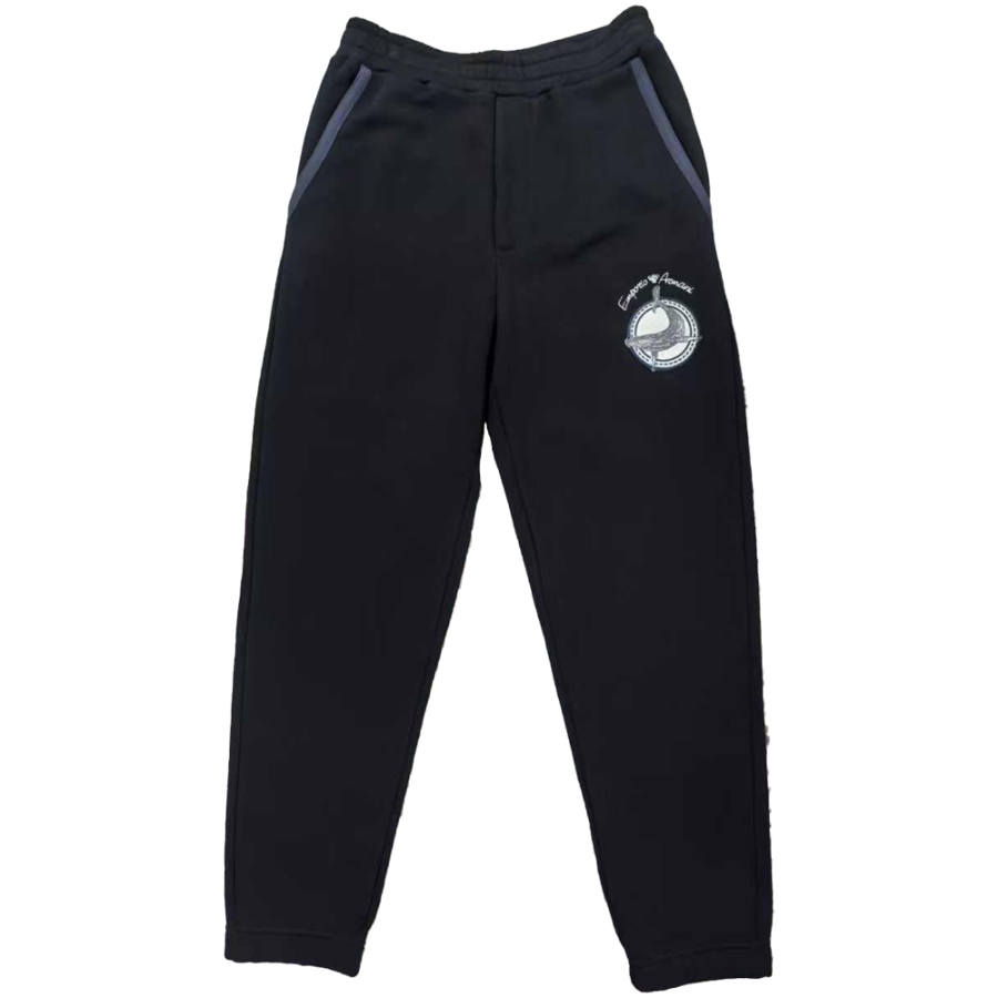 EMPORIO ARMANI FW24 Knitted Sweatpants Men's Black