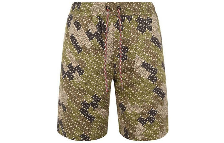 Burberry Casual Shorts Men's Green Moderate