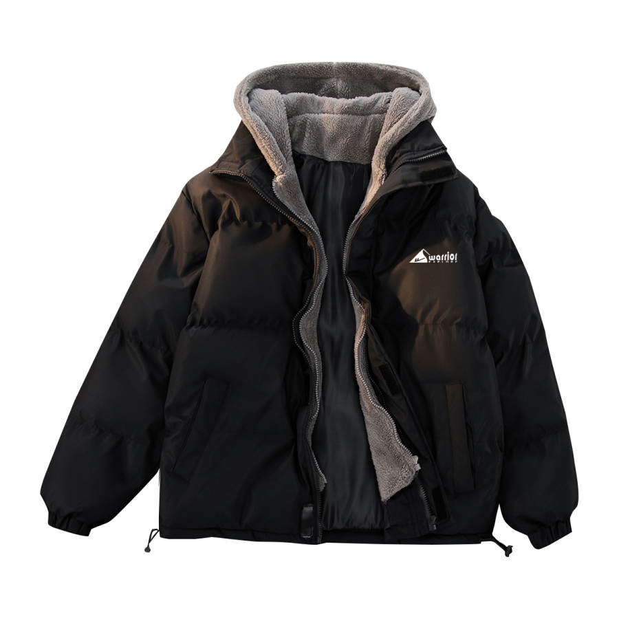 WARRIOR WARRIOR Puffer Jackets Unisex Hooded Thickened