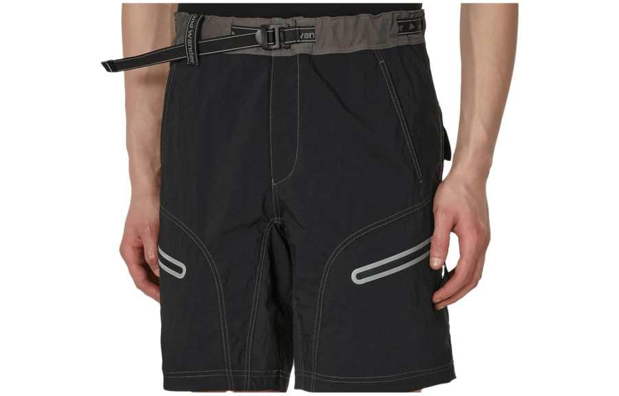 And Wander belted-waist knee-length shorts