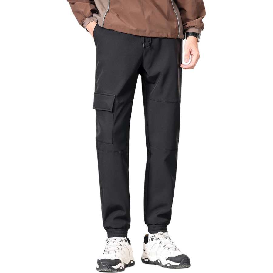 Hodo Cargo Pants Men's Thickened And Fleece Lined