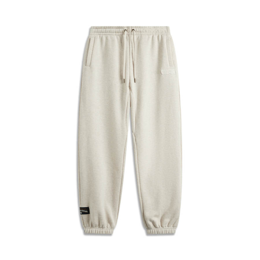 Li-Ning Li Ning Basketball Collection Knitted Sweatpants Men's Heather Gray Light Khaki