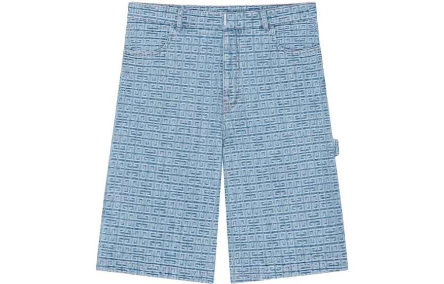 Givenchy Givenchy 4G Denim Carpenter Bermuda Shorts