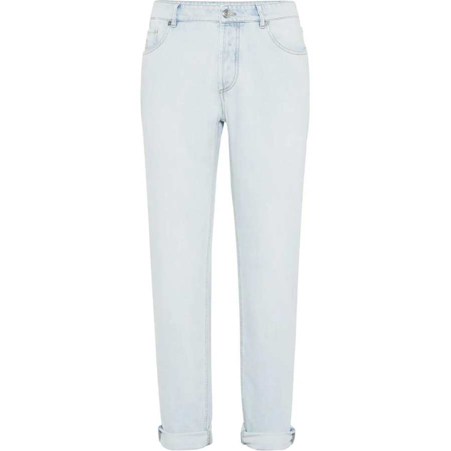 Brunello Cucinelli Mid Rise Tapered Leg Jeans