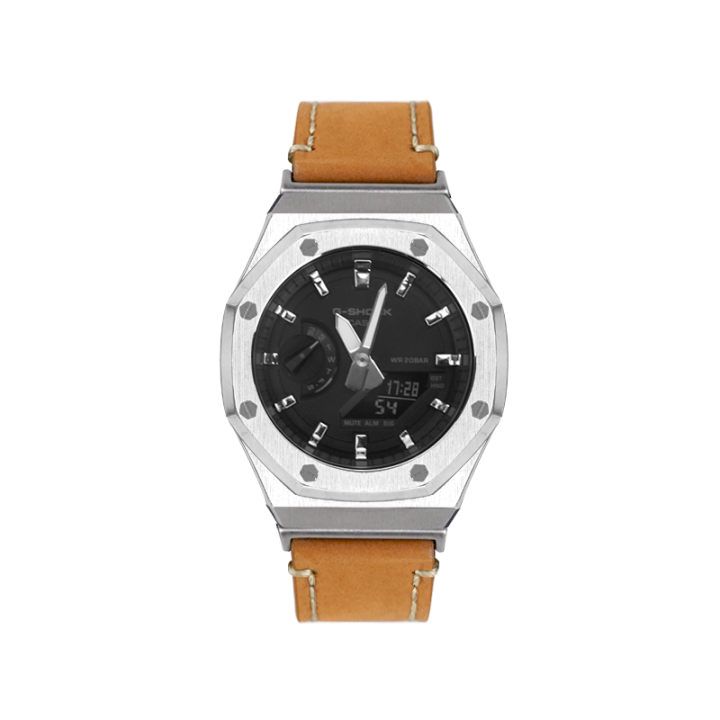 CASIO CASIO Custom Collection Intercity Era Quartz Movement Leather Strap Watch Unisex Black Dial