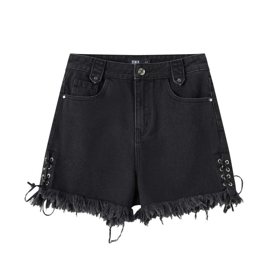 Semir SEM/R Denim Shorts Women's Denim Washed Black